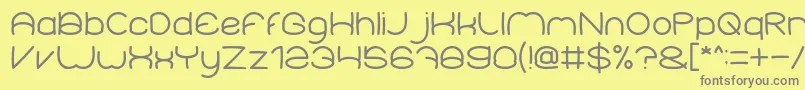 Elementary Font – Gray Fonts on Yellow Background