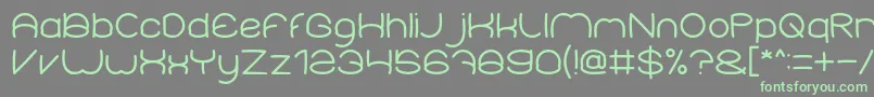 Elementary Font – Green Fonts on Gray Background
