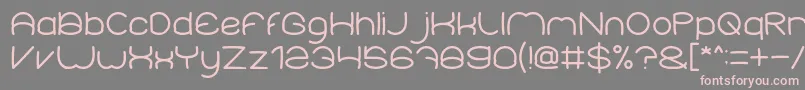 Elementary-Schriftart – Rosa Schriften auf grauem Hintergrund