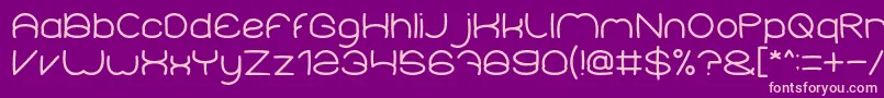 Elementary Font – Pink Fonts on Purple Background