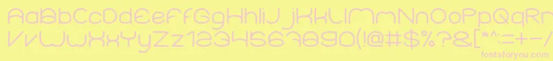 Elementary Font – Pink Fonts on Yellow Background