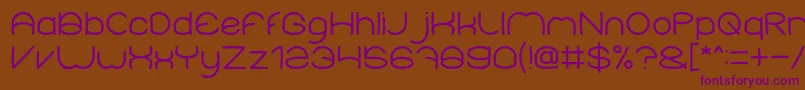 Elementary Font – Purple Fonts on Brown Background