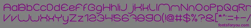 Elementary Font – Purple Fonts on Gray Background