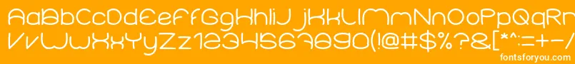 Elementary Font – White Fonts on Orange Background