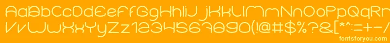 Elementary Font – Yellow Fonts on Orange Background