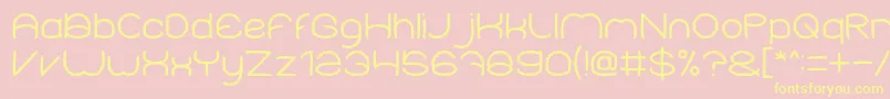 Elementary Font – Yellow Fonts on Pink Background