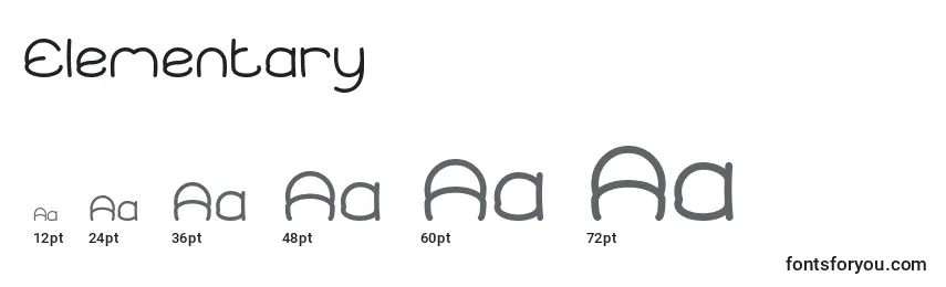 Elementary Font Sizes