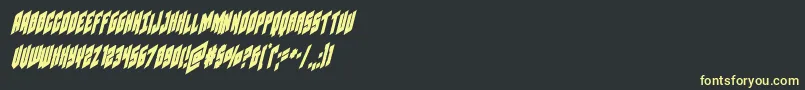Galaxyforcecondital Font – Yellow Fonts on Black Background