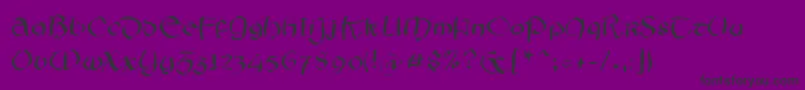 Irishsketchesfs Font – Black Fonts on Purple Background