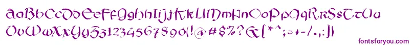 Irishsketchesfs Font – Purple Fonts on White Background