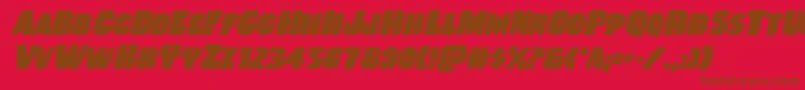 En savoir plus sur la police Rubberboyboldital Police Rubberboyboldital – polices brunes sur fond rouge