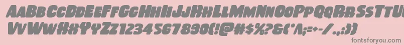 フォントRubberboyboldital – ピンクの背景に灰色の文字