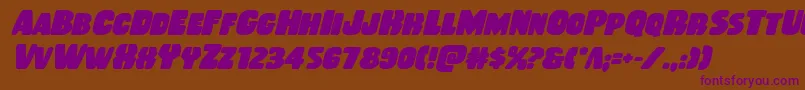Police Rubberboyboldital – polices violettes sur fond brun