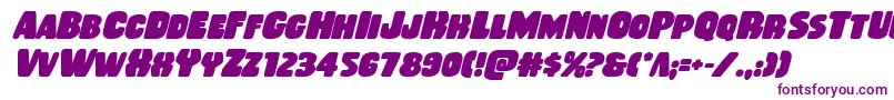 Rubberboyboldital Font – Purple Fonts on White Background