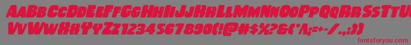 Rubberboyboldital Font – Red Fonts on Gray Background