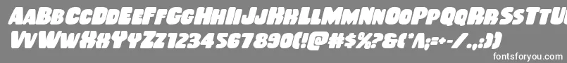 Rubberboyboldital Font – White Fonts on Gray Background