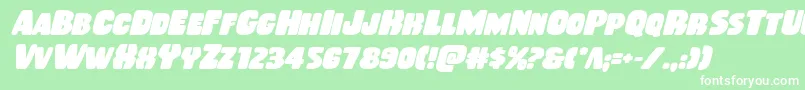 Rubberboyboldital Font – White Fonts on Green Background