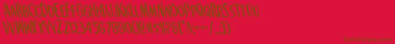 Kennebunkportleft Font – Brown Fonts on Red Background