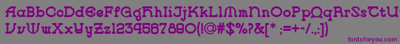 Vlaanderenroundnf Font – Purple Fonts on Gray Background
