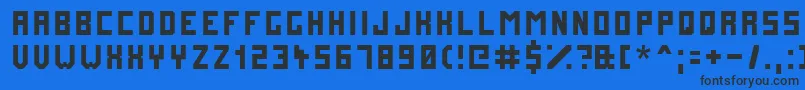 Futuremillennium Font – Black Fonts on Blue Background