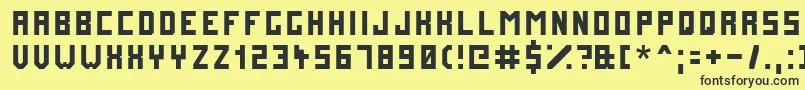 Futuremillennium Font – Black Fonts on Yellow Background