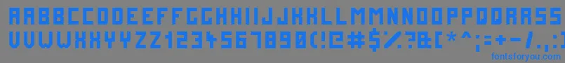 フォントFuturemillennium – 灰色の背景に青い文字