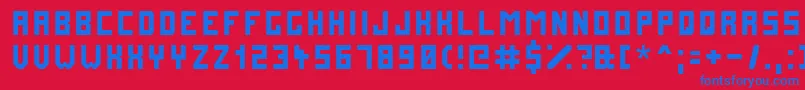 Futuremillennium Font – Blue Fonts on Red Background