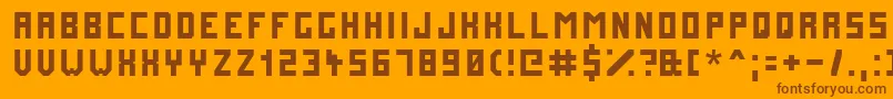 Шрифт Futuremillennium – коричневые шрифты на оранжевом фоне