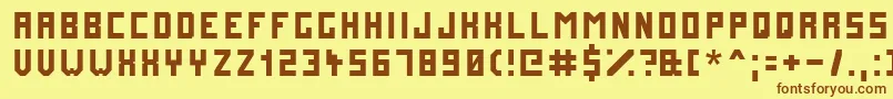 Futuremillennium Font – Brown Fonts on Yellow Background