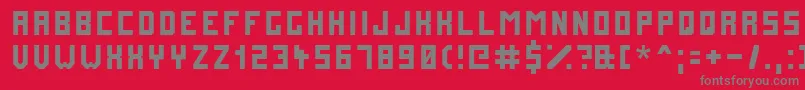 Futuremillennium Font – Gray Fonts on Red Background