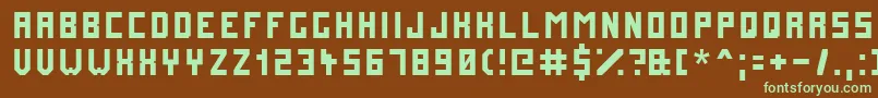 Futuremillennium Font – Green Fonts on Brown Background