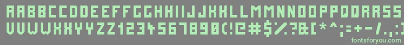 Futuremillennium Font – Green Fonts on Gray Background