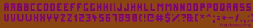 Futuremillennium Font – Purple Fonts on Brown Background