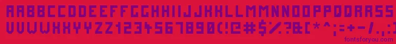 Futuremillennium-Schriftart – Violette Schriften auf rotem Hintergrund