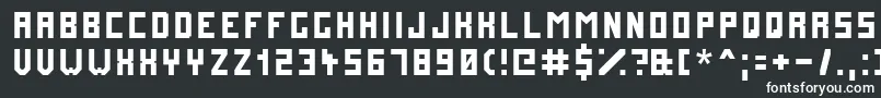 フォントFuturemillennium – 黒い背景に白い文字