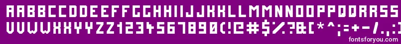 フォントFuturemillennium – 紫の背景に白い文字