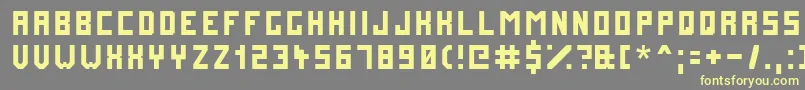 Futuremillennium Font – Yellow Fonts on Gray Background