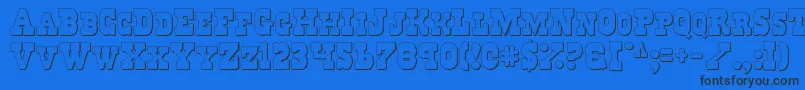 Regv2s Font – Black Fonts on Blue Background