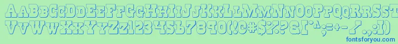 Regv2s Font – Blue Fonts on Green Background