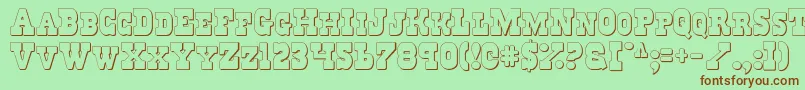 Regv2s Font – Brown Fonts on Green Background