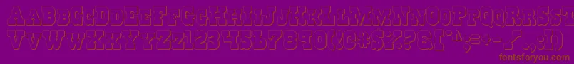 Regv2s Font – Brown Fonts on Purple Background