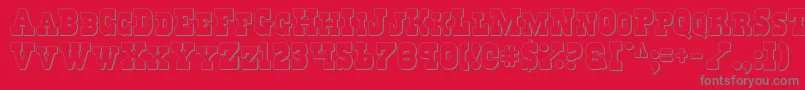 Regv2s Font – Gray Fonts on Red Background