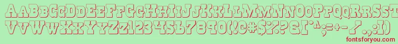 Regv2s Font – Red Fonts on Green Background