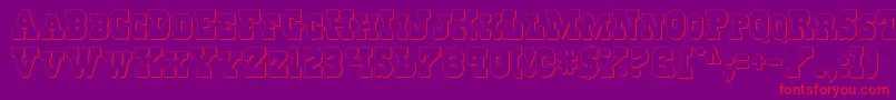 Regv2s Font – Red Fonts on Purple Background