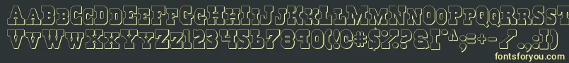 Regv2s Font – Yellow Fonts on Black Background