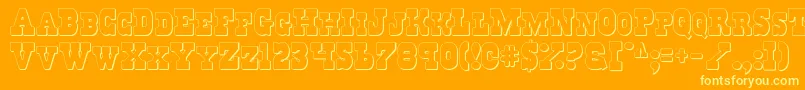 Regv2s Font – Yellow Fonts on Orange Background