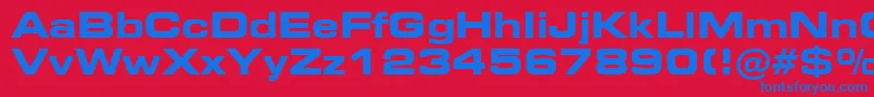 StMicrosquareExBold Font – Blue Fonts on Red Background