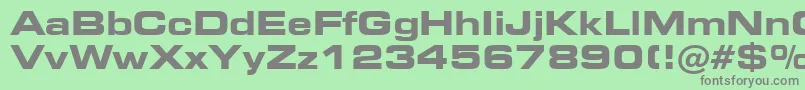 StMicrosquareExBold-fontti – harmaat kirjasimet vihreällä taustalla