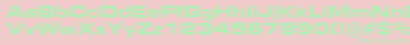 StMicrosquareExBold Font – Green Fonts on Pink Background