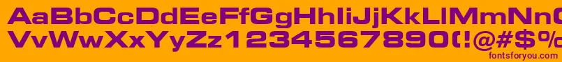 StMicrosquareExBold Font – Purple Fonts on Orange Background